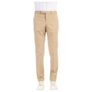 Beige Twill Stretch Bomuld Bukser