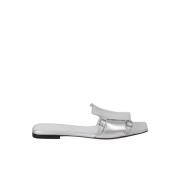 Stilfulde læder slide sandaler