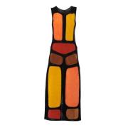 Patchwork Midi Kjole