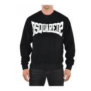 Sort Bomuld Logo Sweatshirt Mod. S71GU0379 S25427 900