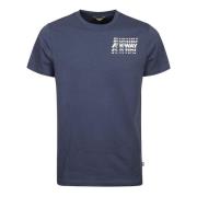 Komfortabel Blå Bomuld T-Shirt med Logo Print