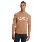 Stretch Sweater Herre Brun/Beige