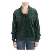 Grøn Velvet Zip-Through Sweater