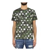 Grøn Herre T-shirt i voksbehandlet bomuld Model MV3MG00W3T7Z56