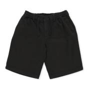 Sorte Bomuld Bermuda Shorts