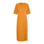 Flame Orange Midi Dagkjole