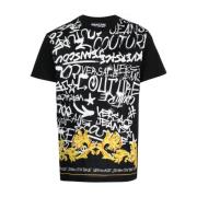 Graffiti-Print Bomuld T-Shirt