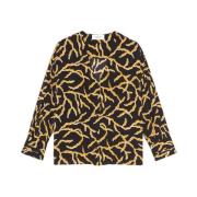 Clea Animal Print Bluse