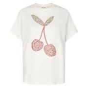 T-shirt med kirsebærprint til kvinder
