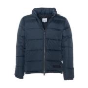 Navy Quilted Down Jacket