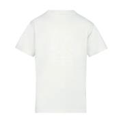 Grå Bomuld T-shirt med Broderet Logo