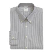 Marineblå Regular Fit Non-Iron Stretch Supima Bomuld Pinpoint Oxford-S...