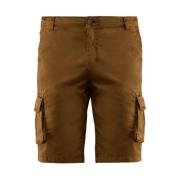 Stretch Gabardine Cargo Bermuda Shorts