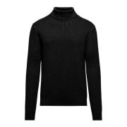 Varm Ribbet Bomuld Turtleneck