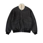 Vendbar Baseball Lambskin Shearling Jakke_Mænd