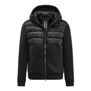 Bimaterial Hooded Jacket