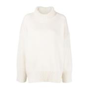Off-White Cashmere Roll-Neck Sweater
