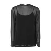 Sort Strano Crew Neck Sweater