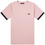 Ringer T-Shirt i Chalky Pink