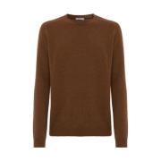 Luksuris Brun Cashmere Crewneck Sweater