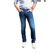 Slim Fit Jeans i Bomuldsblanding med Broderet J-lomme