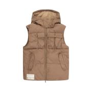 Herre Beige/Brunt Polstret Bodywarmer