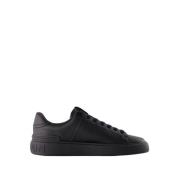 Sort Læder Court Sneakers