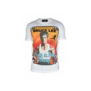 Bruce Lee Illustration Hvid T-Shirt