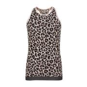 Leopard Jacquard Tanktop - Pink