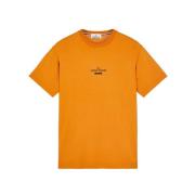 Slim-Fit Tee med Logo Broderi