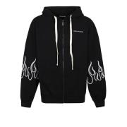 Sort Flamme Hoodie