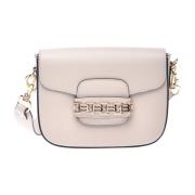 Vanilla leather shoulder bag