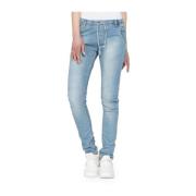 Slim Fit Jeans med elastisk linning til kvinder