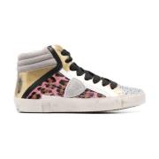 Multifarvet High Top Animal Print Sneakers