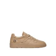 Beige Læder Court Sneakers