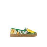 Espadriller med blomstermotiv