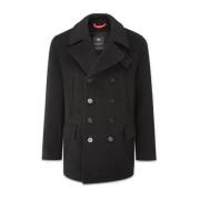 Churchill Peacoat i sort Stewart-L