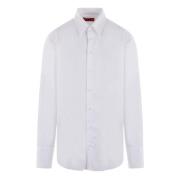 Hvid Stribet Bomuldsskjorte