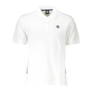 Hvid Bomuld Polo Shirt med Logo