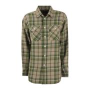 Cotton Twill Plaid Skjorte