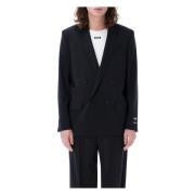 Dobbeltbrystet Sort Blazer