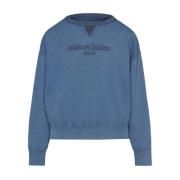 Navy Blue Sweatshirt med Broderet Logo