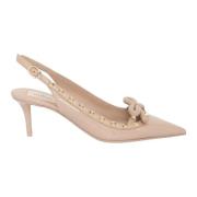 Rosa Patent Læder Slingback Pumps