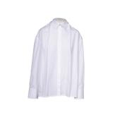 Hvid Oversize Bomuld Poplin Skjorte