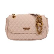 Nude Cross Body Taske med Flere Rum