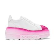 Neon Fuchsia Toe Cap Sneakers