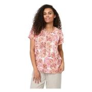 Charmende Bluse med Blomsterprint