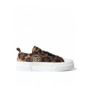 Leopard Canvas Casual Sneakers
