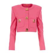 Stræk Gabardine Blazer i Fuchsia