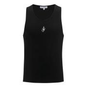 Sort bomuld tanktop med JW-logo